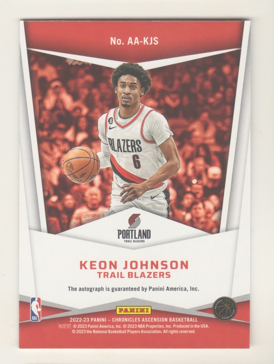 2022-23 Panini Chronicles ASCENSION AUTOGRAPH KEON JOHNSON