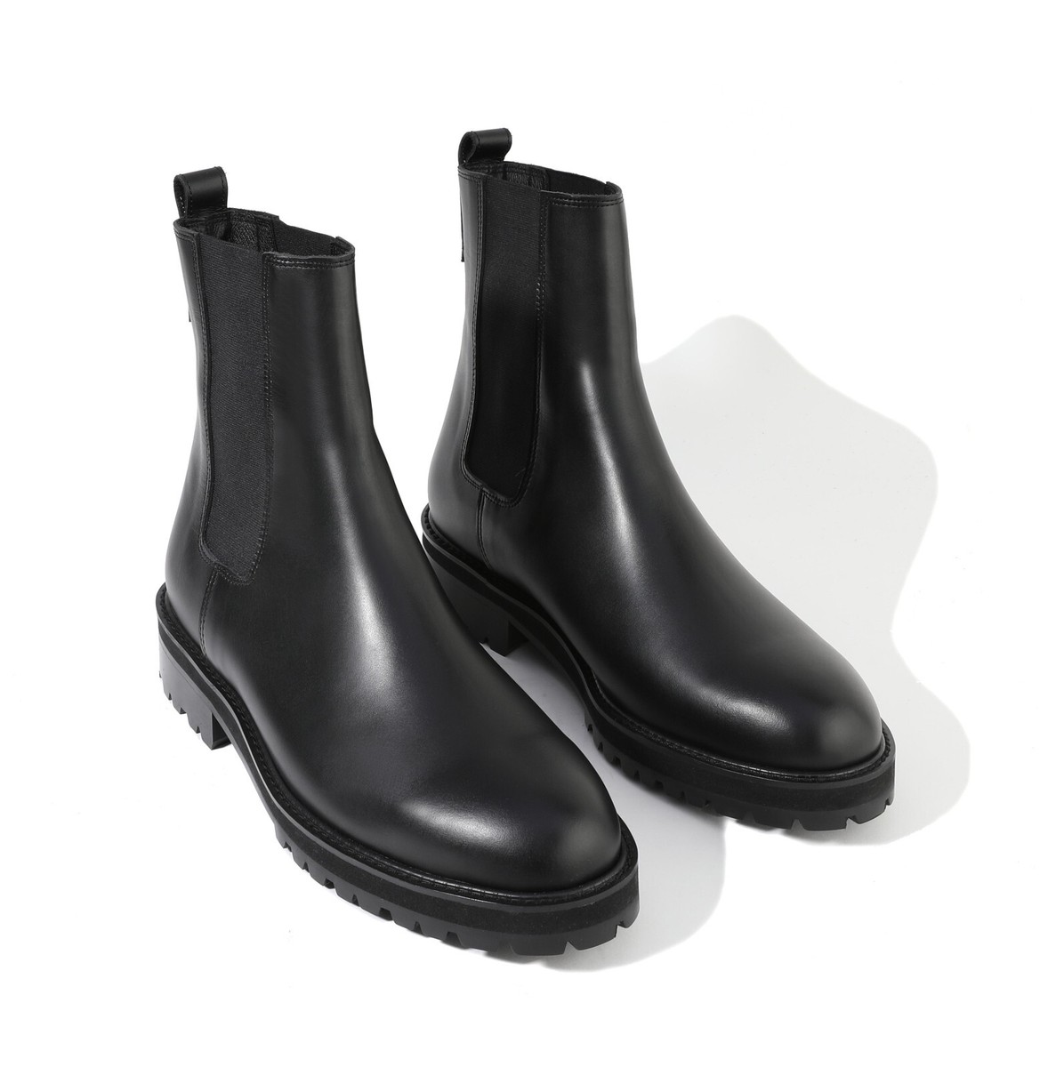 Firenze Atelier Men's Handmade Matte Black Leather Round Toe Ankle