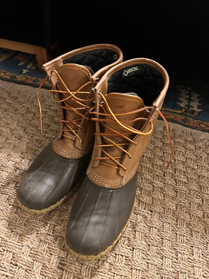LL Bean Men's Brown Thinsulate-Lined Insulated 8'' Duck Boots Size 11 M