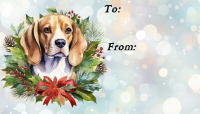Beagle Labels Beagle Dog Christmas Gift Labels (Set of 42) by Starprint - Peel off ...