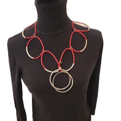 Vintage signed Anthony White Rhinestone Silver tone Choker