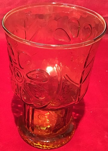 4 Sizes, Vintage Libbey Amber Glasses Country Garden Daisy Set of 23 (H5) - Picture 3 of 5