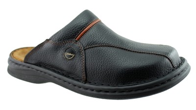 Josef Seibel Klaus Clog Herren Hausschuhe Schwarz Cognac Artikelnr.10999 26 611