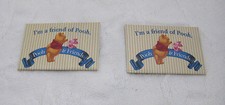 Lot of 2 Disney Pin Back Button's "I'm A Friend of Pooh" Pooh  Piglet Collector