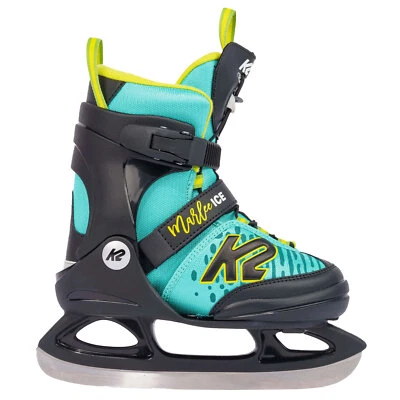 K2 Marlee Ice Skates Kinder-Schlittschuhe Eislaufschuhe Größenverstellbar Türkis