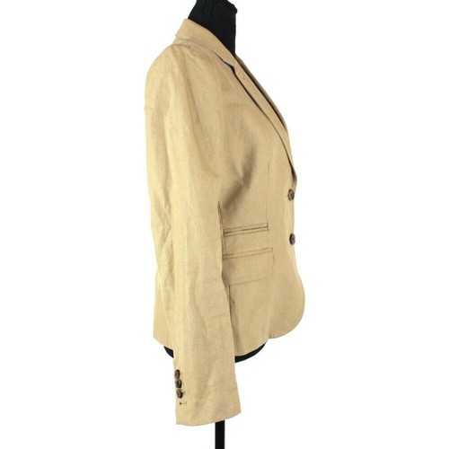 J. Crew Schoolboy Tan Linen 2 Button Single Breasted Blazer Jacket 6 Spring - Picture 2 of 7