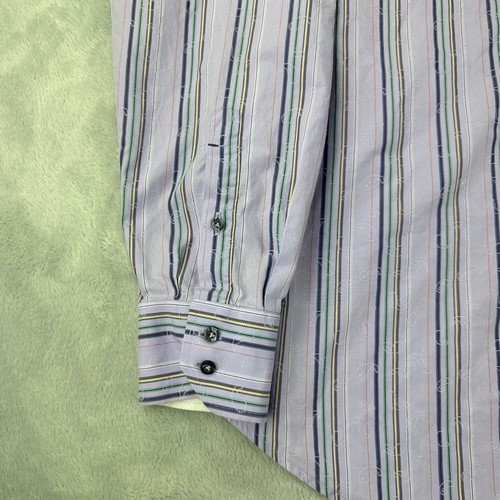 Robert Graham Button Up Long Sleeve Purple Shirt Men’s Size XL - Picture 10 of 13