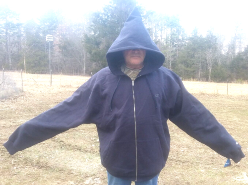 Vintage 2008 Champion Super Hood Full Zip Cone Head Hoodie Navy Blue NWT Men 3XL