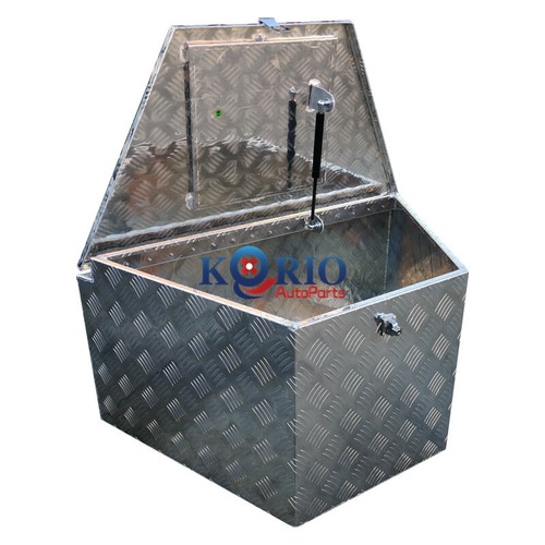 Aluminium Draw Bar Toolbox Top Open UTE TRUCK TRAILER Tool Box 870Lx500Wx450Hmm - Picture 4 of 6