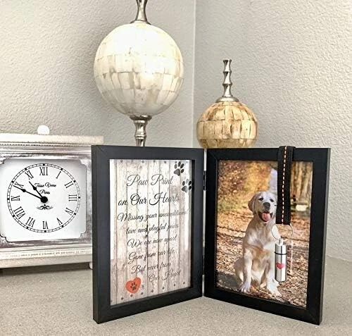 Marco de fotos 5"x7" negro, cuadros de exhibición 5"x7" con tapete o marco de fotos plegable Foto 2 de 4