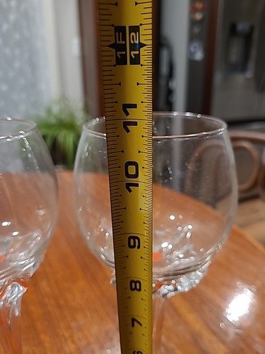 Belfor crystal Very Tall 11 Inch Wine Glasses Orange - Picture 4 of 5