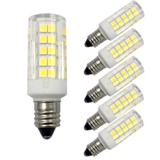 6pcs E11 Mini Base Led Light Bulb 64-2835SMD 5W 110V Ceramics Light Daylight H