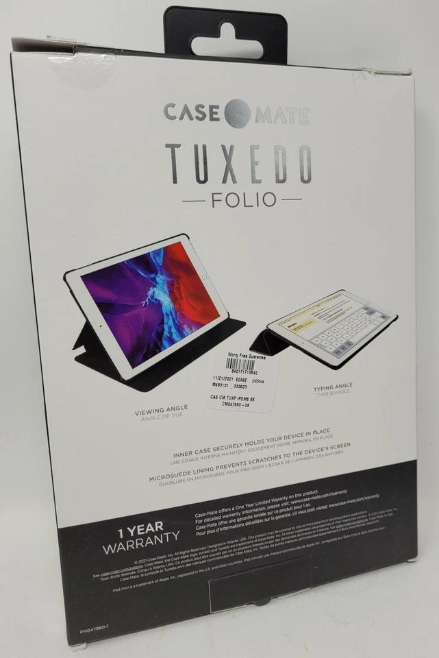 Case-Mate Tuxedo Folio Case for iPad Mini 6th Gen, 2021 w/ Dual Stand - Image 2 of 3