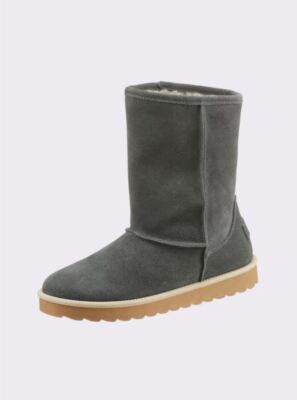 Leder Stiefel grau 37 Damen Andrea Conti Veloursleder anthrazit UVP: 119  8.7464