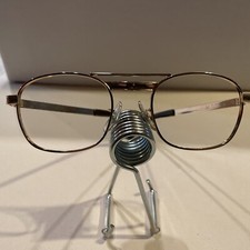 1990s Aviator Titmus Z87-Titmus 52-22 135mm Eyeglasses Gold Metal Frames