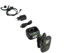 Walkie Polmar Gemini With Charger Lithium Battery And Small Lightweight Headset