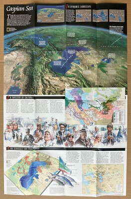 Map National Geographic Caspian Sea / Caspian  Region 1999