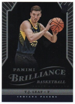 2017-18 Panini Brilliance Above and Beyond #351 T.J. Leaf RC 1/1 Indiana Pacers