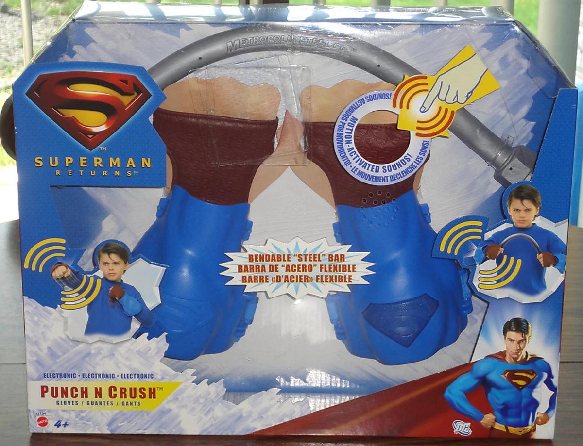 Superman Punch N Crush Gloves Brand New