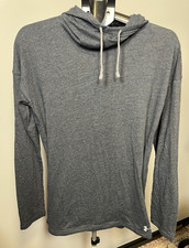 NWT Under Armour HeatGear Women s Gray Hooded Pullover Hoodie L Loose Fit