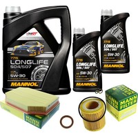 Inspektionspaket 7L Mannol Longlife 5W-30 FüR BMW F10 F18 523I 528I 530I F11