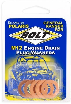 Bolt MC Hardware Engine Drain Plug Washer - M12x20 - Copper - RZR-CPR12