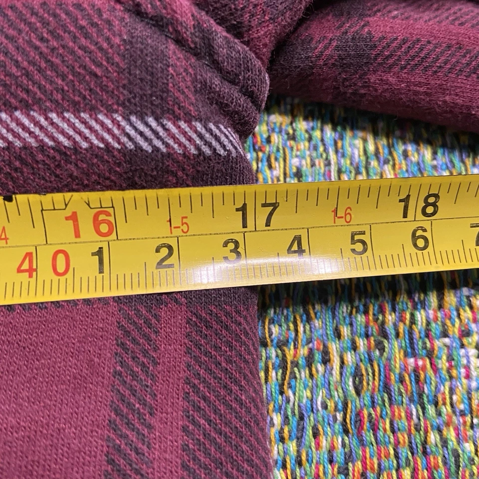 Tony Hawk Chaqueta con Capucha de Franela Granate a Cuadros Polar Pequeña 8 Jóvenes Niños Talla Foto 4 de 4