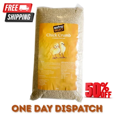 BRANDED Extra Select Baby Chick Crumb - Complete Chick Feed for Growth, Quail Food, & D.