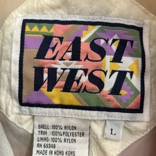 East West Vintage Size L Windbreaker Jacket Vintage