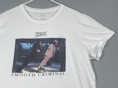 Michael Jackson Smooth Criminal Shirt Mens 2XL White Graphic 80s Band Tee Music