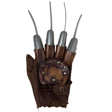 1984 Freddy Krueger GLOVE Second Elm Street Venture Costume Prop Plastic Fabric