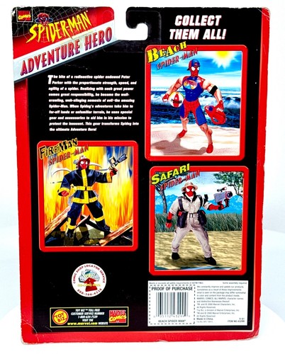 Marvel Adventure Hero Beach Spider-Man 10" inch Figure Toybiz 2000 - Picture 4 of 9