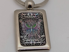 Butterfly Geometric Pattern Multicolor Keyring