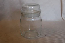 Clear Glass Candy  Storage Jar, Hermetic Seal, 4.25" Diameter 6" Tall