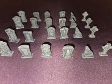 Painted Graveyard Tombstones (24 Pieces) Mini...