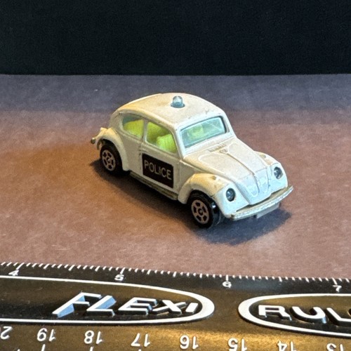 Vintage Corgi Juniors Whizzwheels 1980 Volkswagen 1300 Police Car VW Bug Beetle