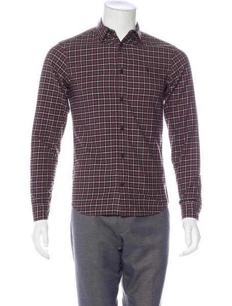 Men AllSaints Shirt Red Cotton 36 / S / 44
