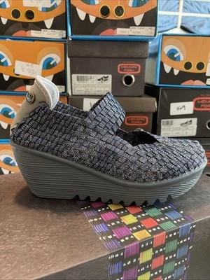 Kids Bernie Mev Lilia Navy Shimmer Heels Slip-On Size 35 (US 3.5) NIB