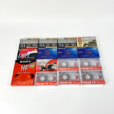 Lot 16 Blank Audio Cassette Tapes TDK SA90 Maxell XLII UR Sony HF HiFi Type I II