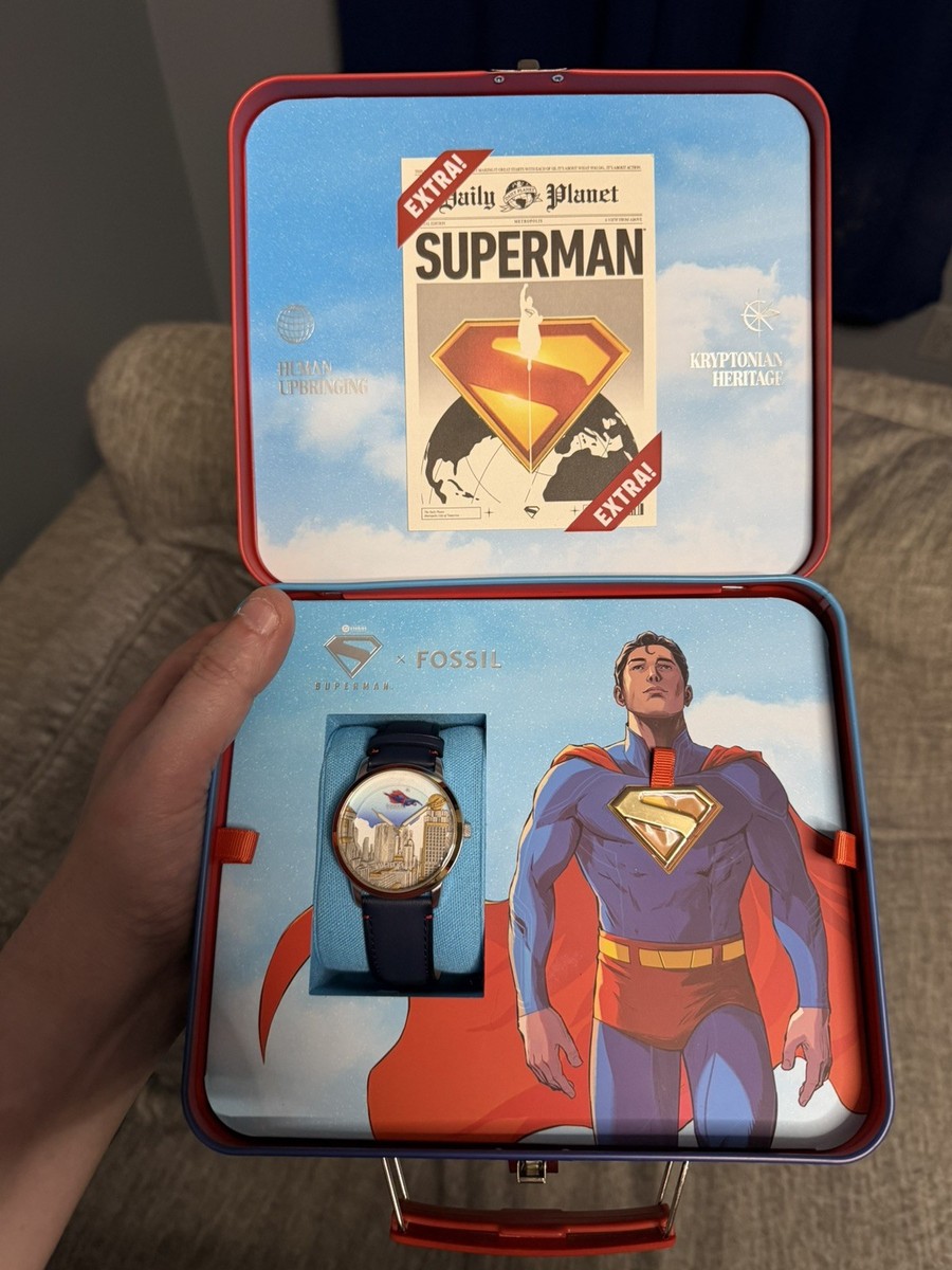Superman x Fossil Wrist Watch Leather METROPOLIS Limited Edition Superman x Fossil Wrist Watch Leather METROPOLIS Limited Edition