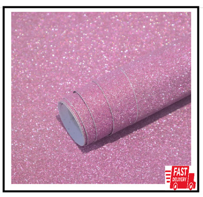 Kitico Glitter Pink Wallpaper Pink Contact Paper Glitter Pink Peel and Stick 