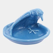 Rookwood 1946 Mid Century Modern Pottery High Glaze Blue Rook Ceramic Tray 1139