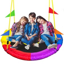 40 Inch Tree Swing for Kids Outdoor  Spider Web Tree Swing,850Lb Weight Ca