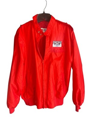 Vintage MBA The Front Runner GTE 100% Nylon Racing Windbreaker Jacket Red Large