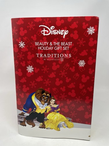 Disney Traditions Beauty And The Beast 4 Pc Holiday Gift Set 2017 Dept 56 RARE - Picture 3 of 16