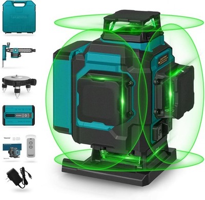 16 Lines Green Laser Level Pro, 4x360° 4D with Remote Controller