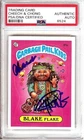 Cheech Marin and Tommy Chong Dual Autographed GPK Card Blake Flake PSA Slabbed
