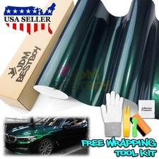 Premium Super Gloss Metallic Midnight Green Vinyl Car Wrap Sticker Decal Sheet