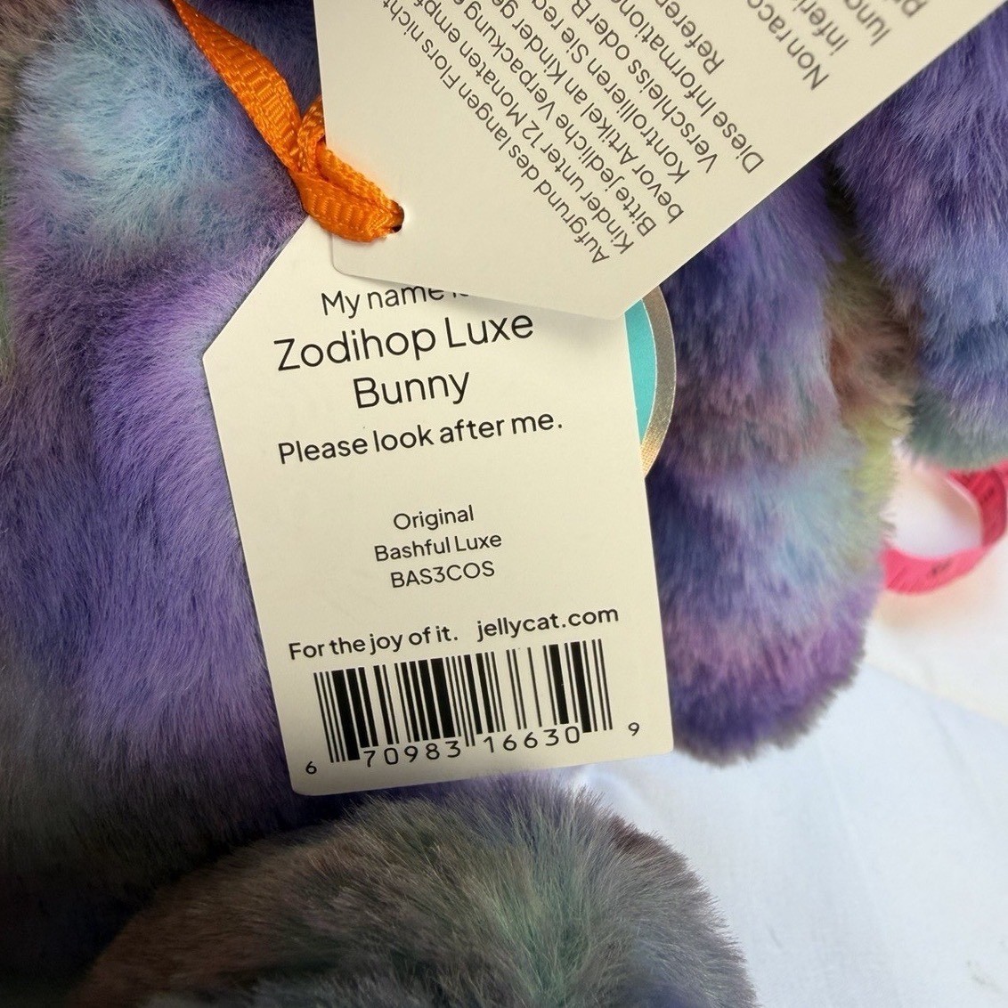 Jellycat Space Zodihop Luxe Bunny Original AUTHENTIC Medium 12.2