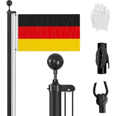 ZMTECH Fahnenmast 6m Stabil für den Außenbereich, 600 cm Aluminium Garten Fla...